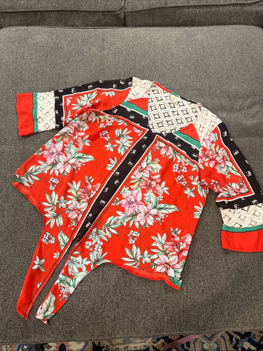 NWOT Fig and Flowers by Anthropology Floral Button-Up Blouse